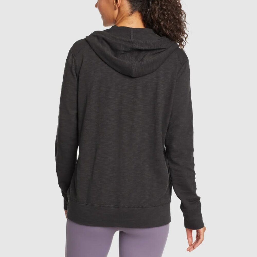 Eddie Bauer Women's Legend Wash Slub Full Zip Hoodie - NWT  Atlantic Navy Blue L - Picture 13 of 13